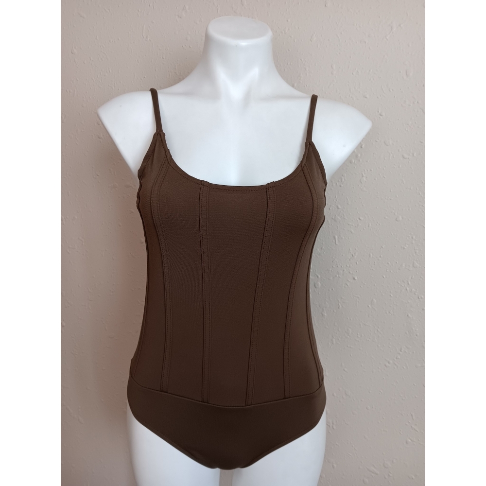 Red by BKE Brown Bodysuit Tank Top